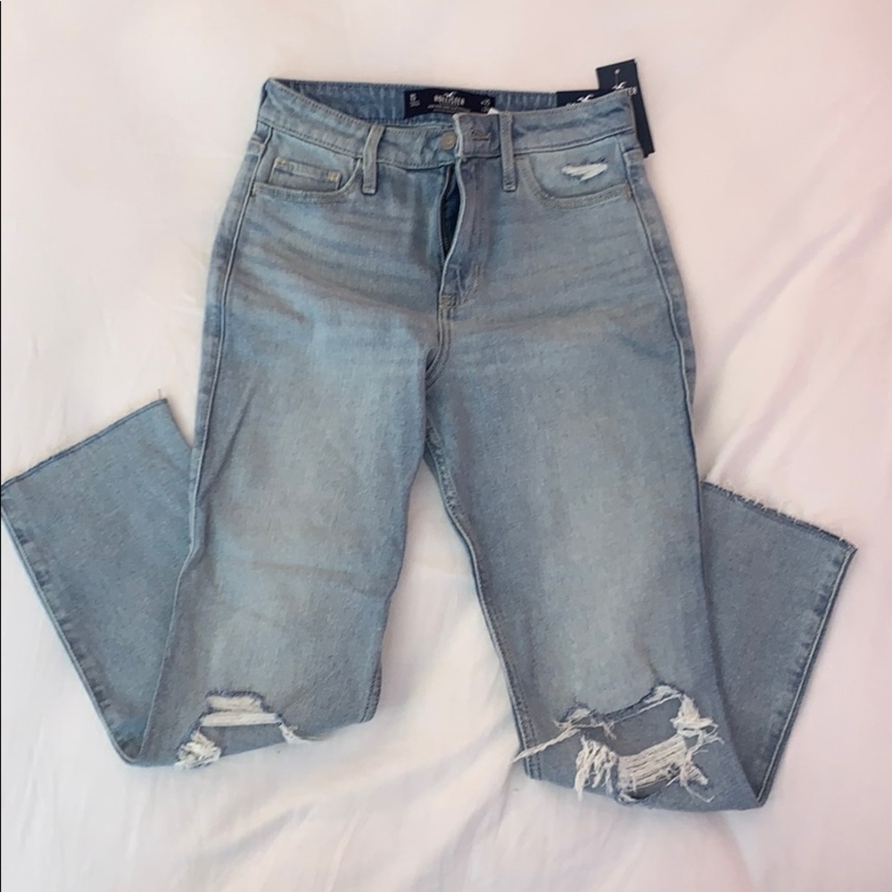 Hollister High-Rise Crop Slim Straight